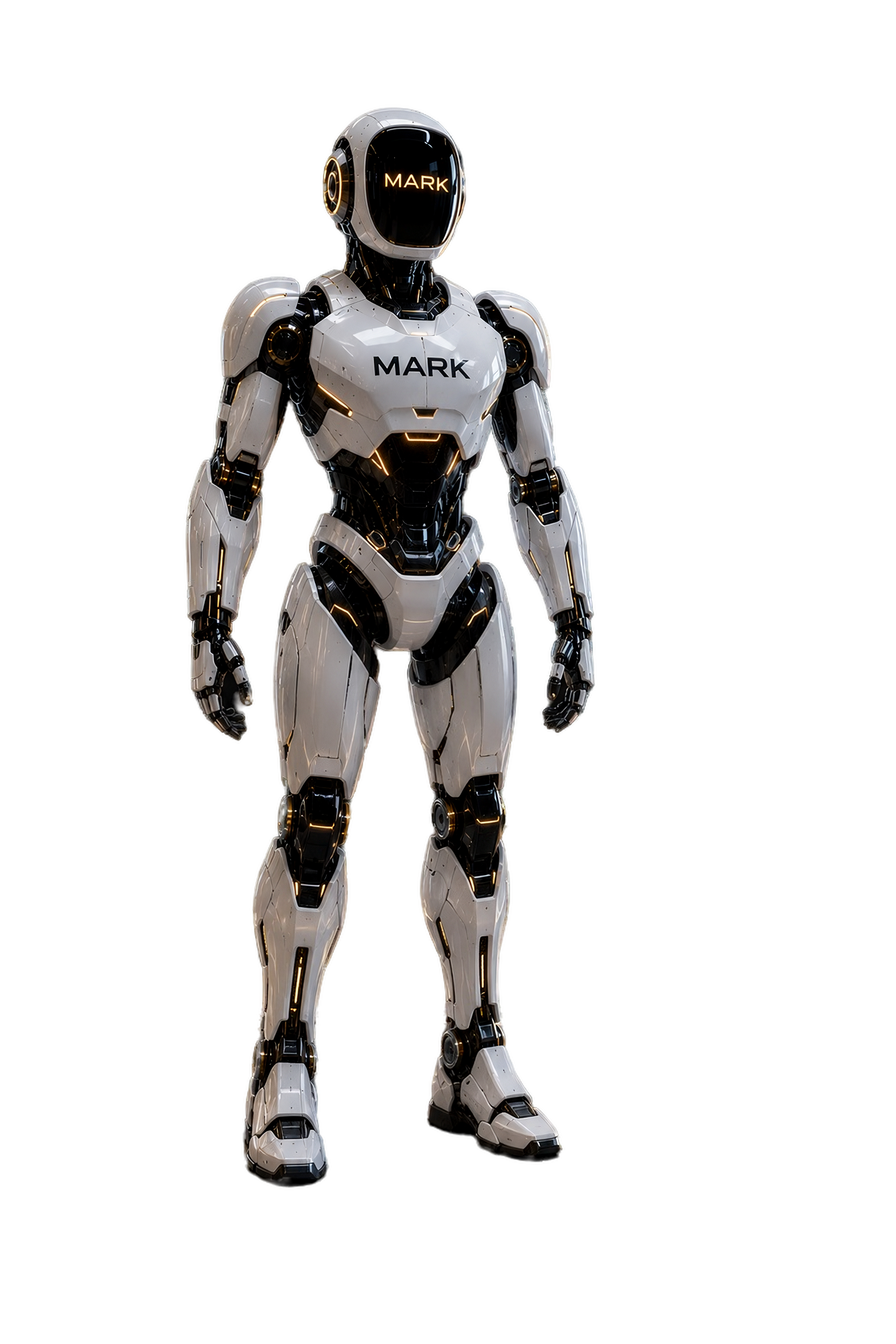 Mark, DHUB's humanoid robot, annotated